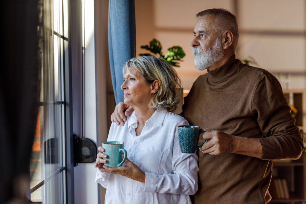 Elderly Couple having coffee together - Advanced or Metastatic Solid Tumors