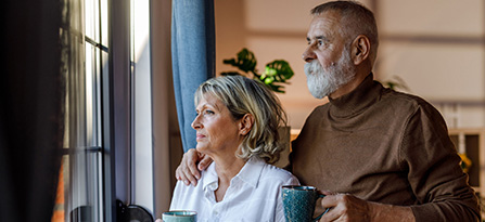 Elderly Couple having coffee together - Advanced or Metastatic Solid Tumors
